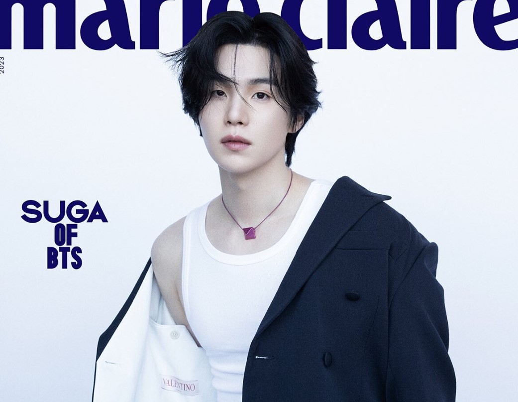 Marie Claire Korea Mayıs 2023 sayısı için kapak modeli olarak BTS SUGA ...